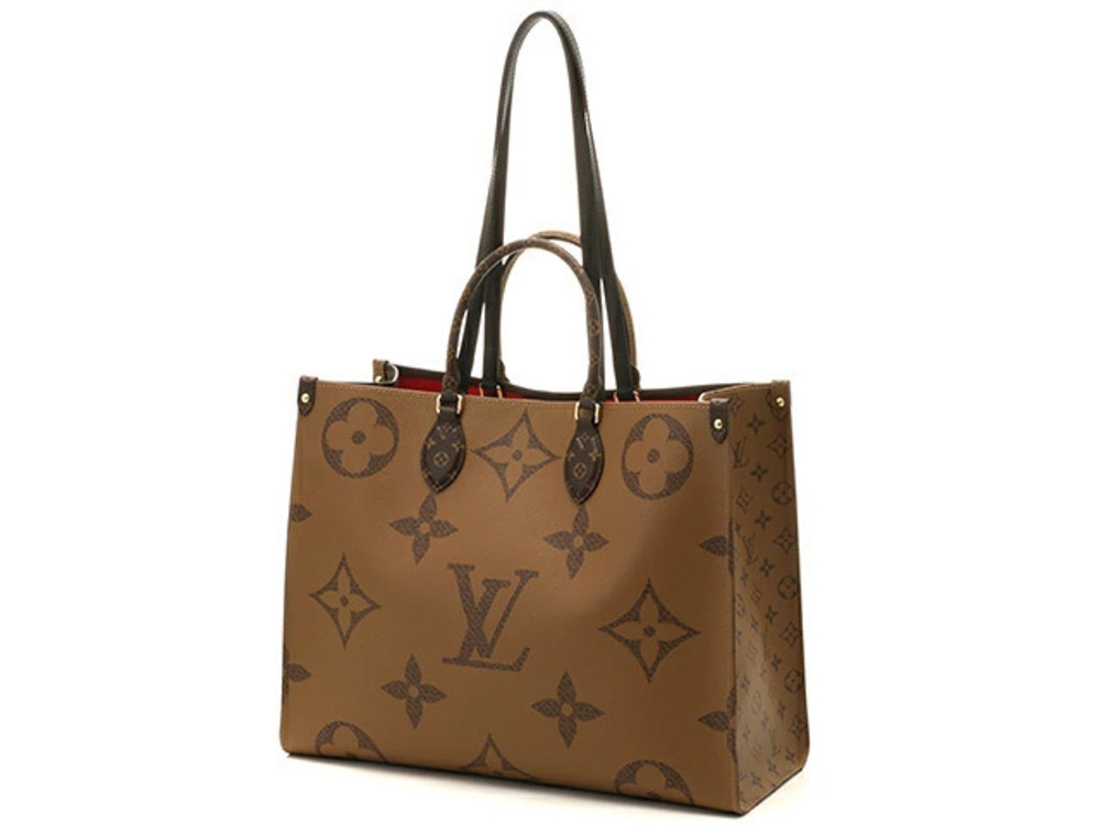 Louis Vuitton HU The Go Giant Monogram On Handbag Brown
